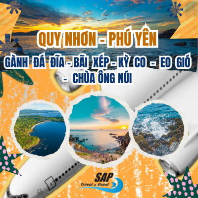 Quy Nhơn - Phú Yên  - Gành Đá Đĩa - Bãi Xép - Kỳ Co - Eo Gió - Chùa Ông Núi